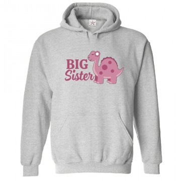 Big Sister Pink Dinosaur Classic Kids and Adults Pullover Cartoon Hoodie Big Sister Pink Dinosaur Classic Kids and Adults Pullover Cartoon Hoodie